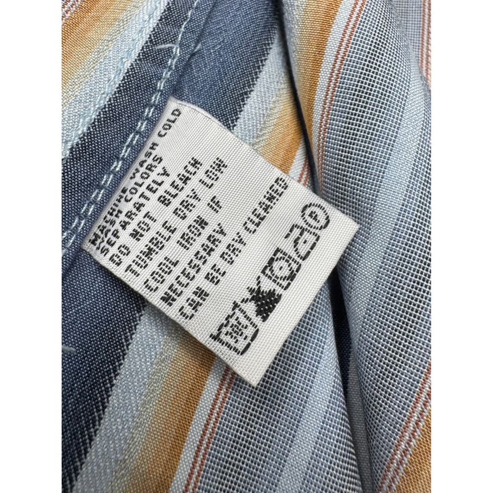 Tommy Bahama XL Silk Button Down Shirt Striped Long Sleeve Menswear - Picture 5 of 6